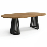 Stół okrągły DOVER LAMELE laminat